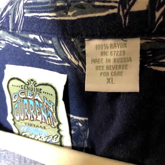Ocean Current Vintage Hawaiian Shirt XL - Picture 4 of 9